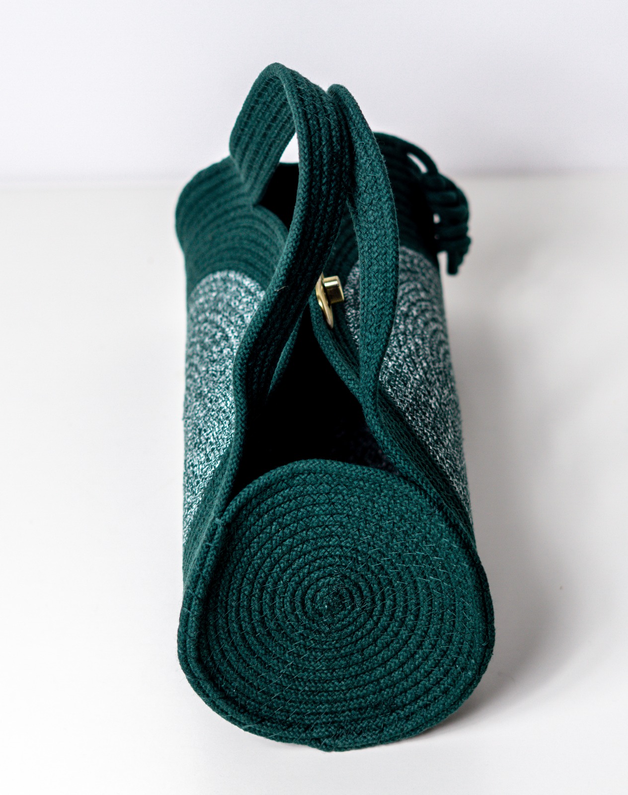 Crescent-shaped Handbag - Dark Emerald Green - Image 2